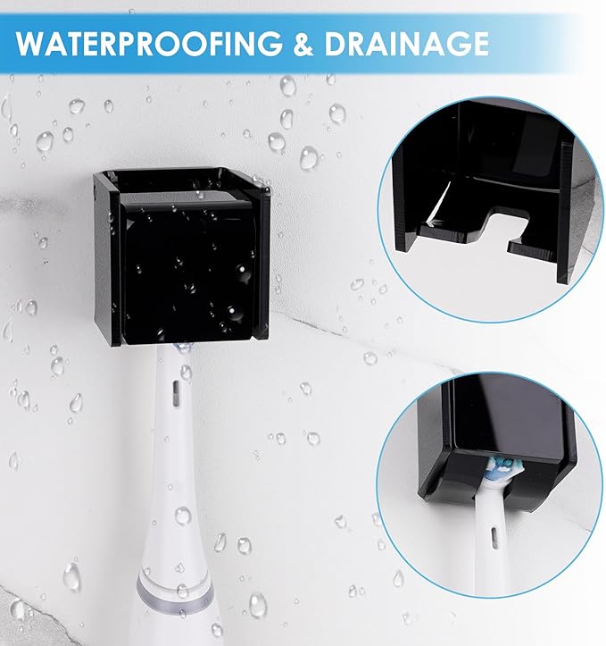 2 PCS Toothbrush Holder Wall Mounted