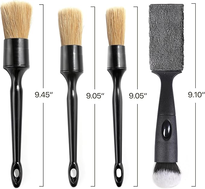 Car Detailing Brush Set, Leather Seats, Washing Wheels, Engine Bay, Car