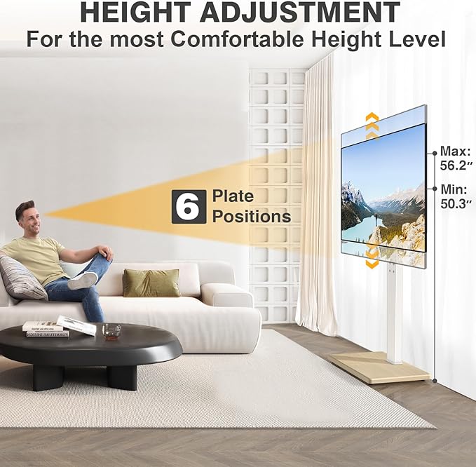 TV Floor Stand for 32-75 Inch Plasma LCD LED OLED Flat Panel or Curved Screen