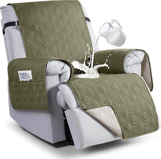 VANSOFY 100% Waterproof Recliner Chair Covers, Recliner Cover Non-Slip Dog