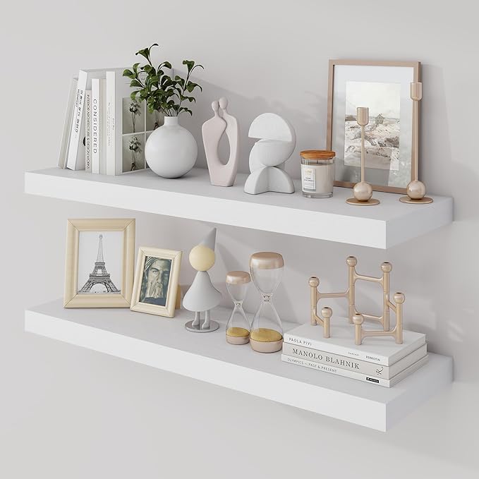 Acovy 30 Inch Floating Shelves, 9.3" Deep Floating Shelf Wall Mounted, Rustic