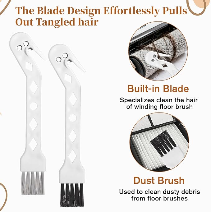 4 PCS Handheld Vacuum Cleaner Brush, Universal Dust Brush, 2 in 1 Vacuum Roller