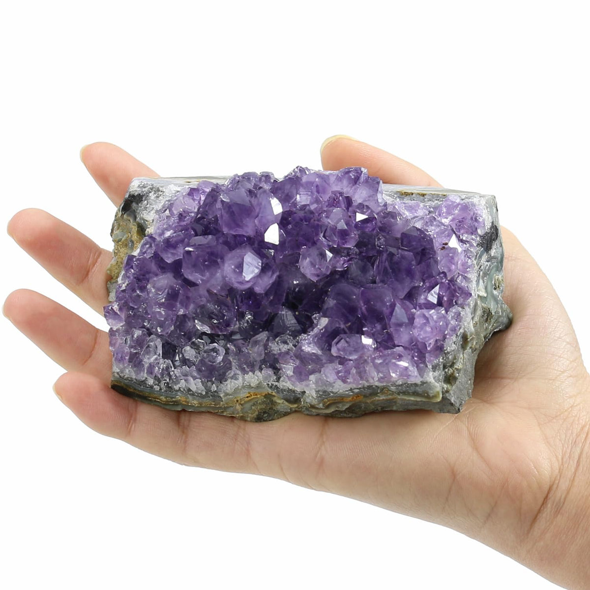 Namzi Raw Amethyst Stones and Crystals Rock, Natural Amathesis Crystal Clusters, Geodes with Crystals, Cuarzo Amatista Original, Real Amethyst Crystals Geode, Gemstones, Healing Crystals(1.1Lb)