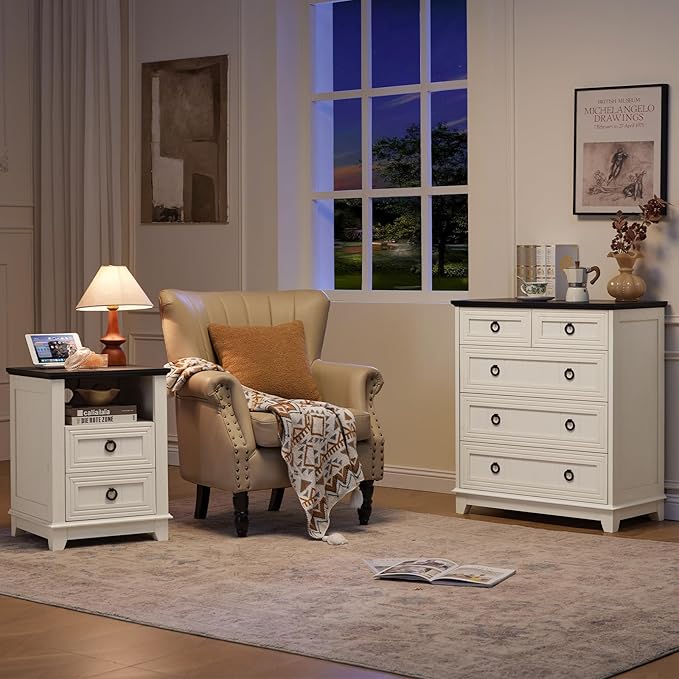 Joaxswe Farmhouse 5 Drawer Dresser