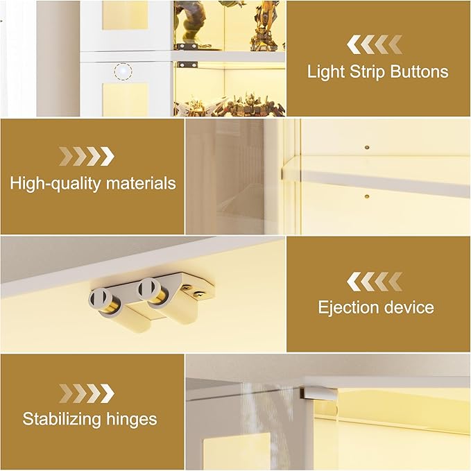 PAKASEPT Corner Display Curio Cabinet