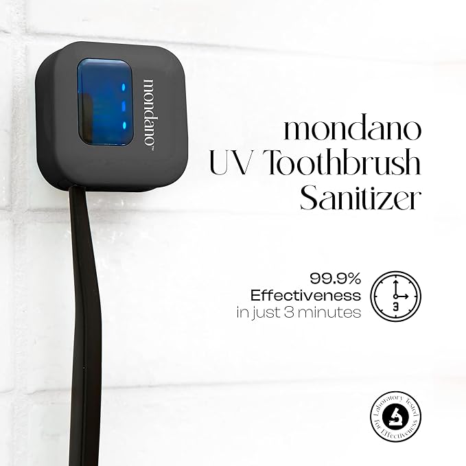 Mondano UV-C Toothbrush Sanitizer and Holder, Toothbrush Case