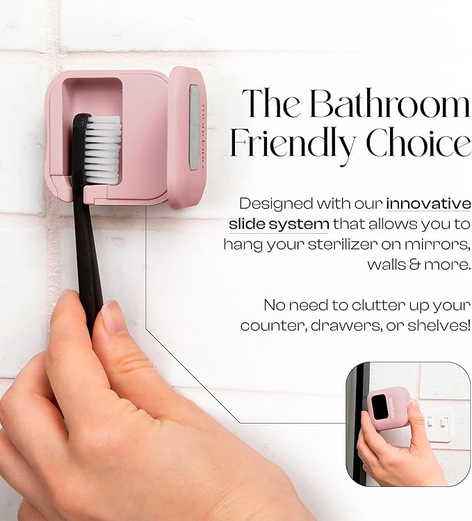 Mondano UV-C Toothbrush Sanitizer and Holder, Toothbrush Case