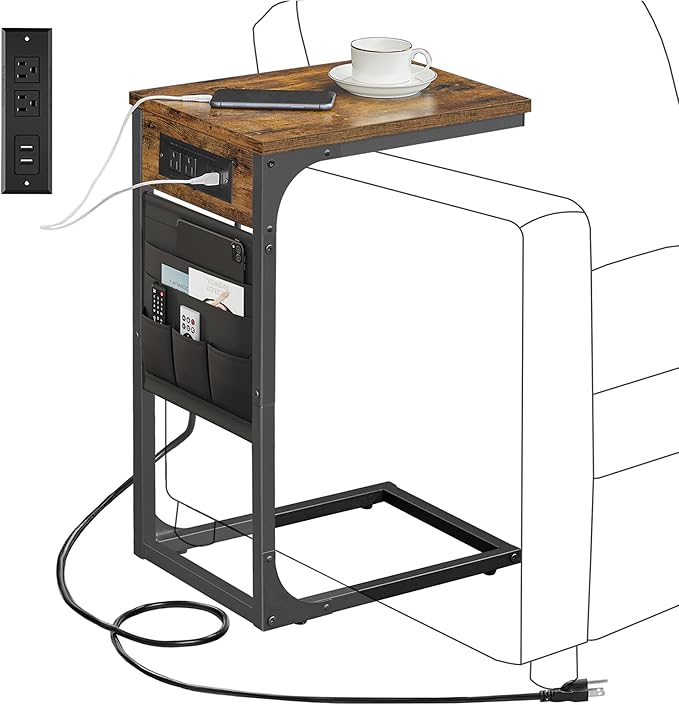 TUTOTAK C Shaped End Table