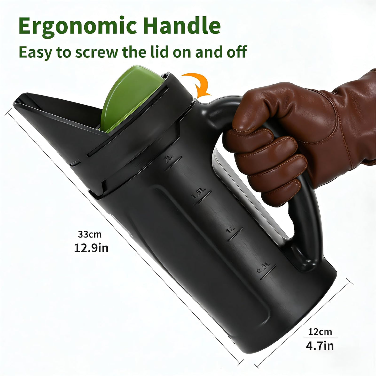Handheld Spreader Shaker for Seed, Fertilizer, Earth Food, Salt and Ice Melt | Multiple Opening Sizes for Any Need | 80 Oz Capacity for Lawn & Garden