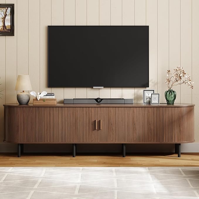 ONBRILL 86.6" TV Stand with Power Outlet