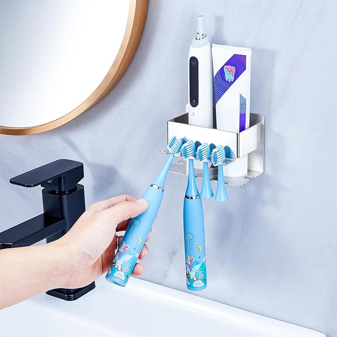 Toothbrush Head Holders, Electric Tooth Brush Head Holder, Adhesive Toothpaste