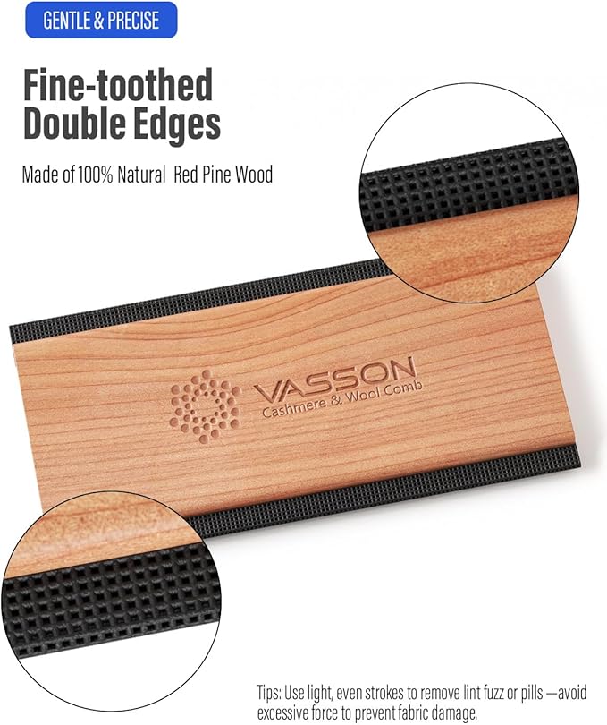Cashmere Comb for Sweaters, Sweater Comb for Removing Pills and Fuzz, Gentle on