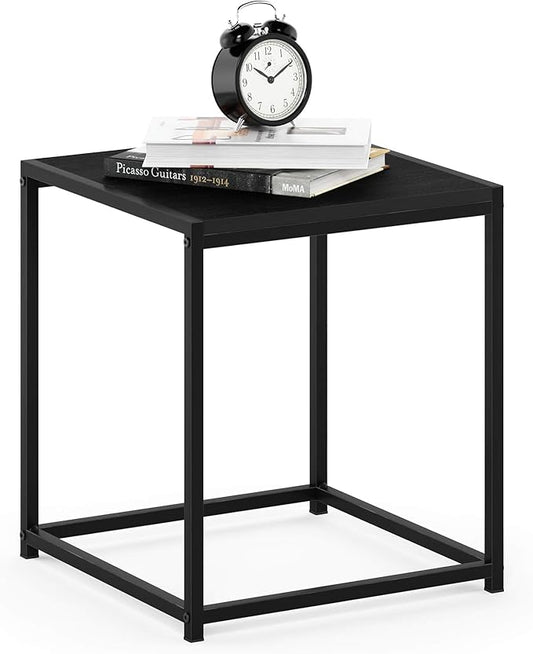 FURINNO Camnus Modern Living End Table, 1 Tier, Metal Frame