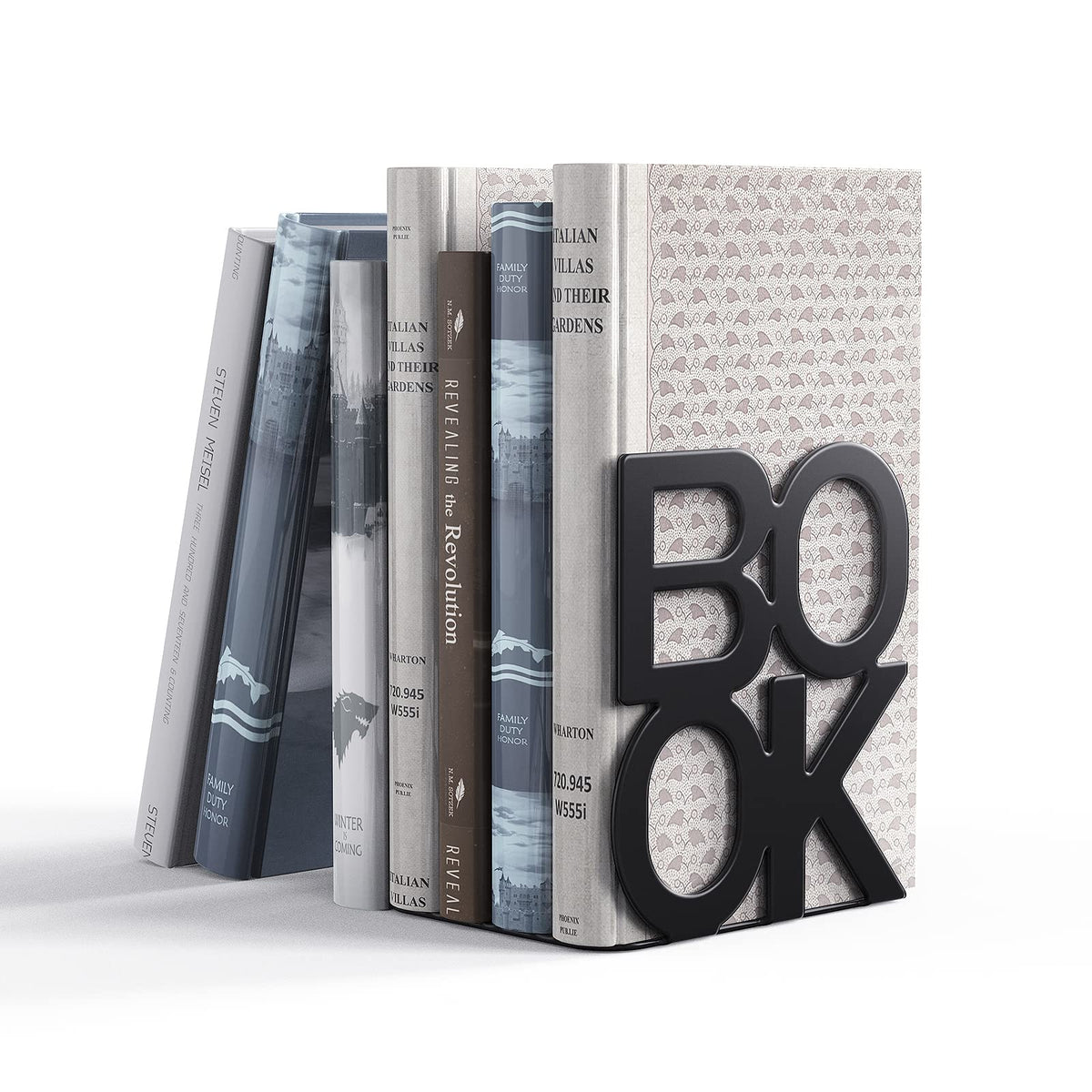 Book Ends,BookEnds Supports for Bookrack Desk,Bookend are Used for Books, Unique Appearance Design,Heavy Duty