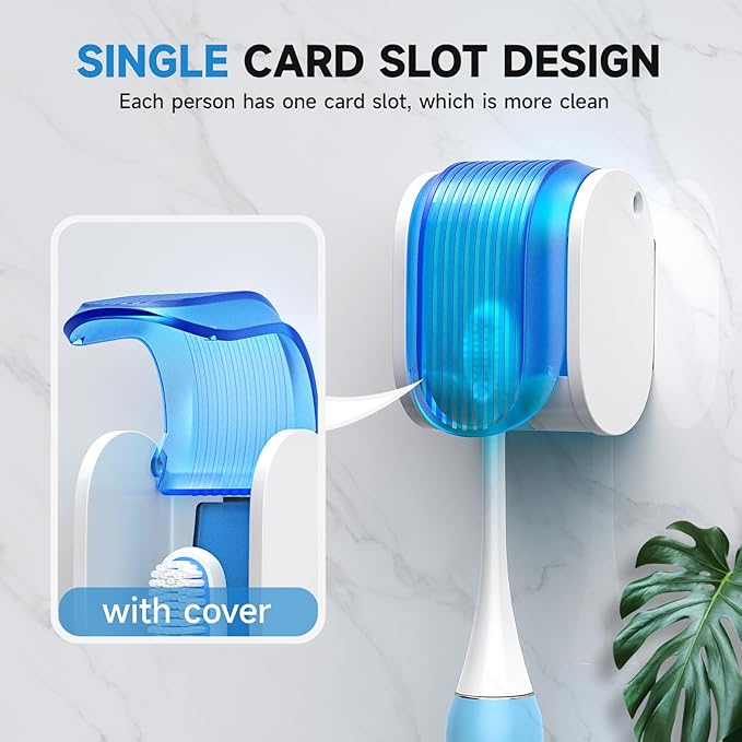 Toothbrush Holders for Bathrooms【Upgrade Single Slot Design】 Toothbrush Holder