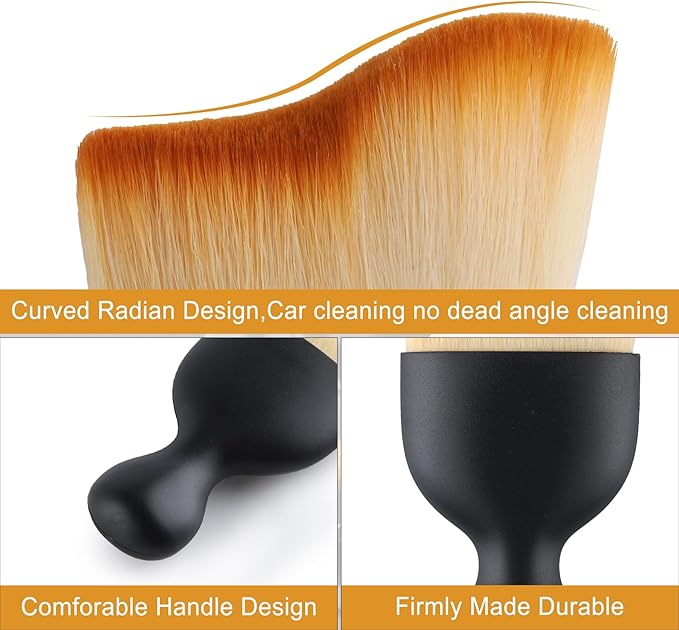 GaRhomxy Car Detailing Brushes, Car Interior Dust Sweeping Soft Brush, Soft