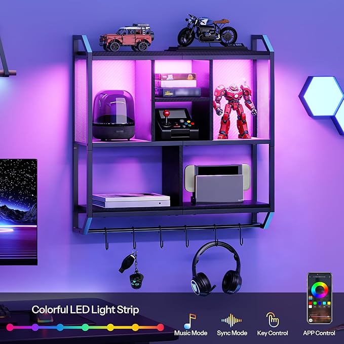HOOBRO Gaming Floating Shelves
