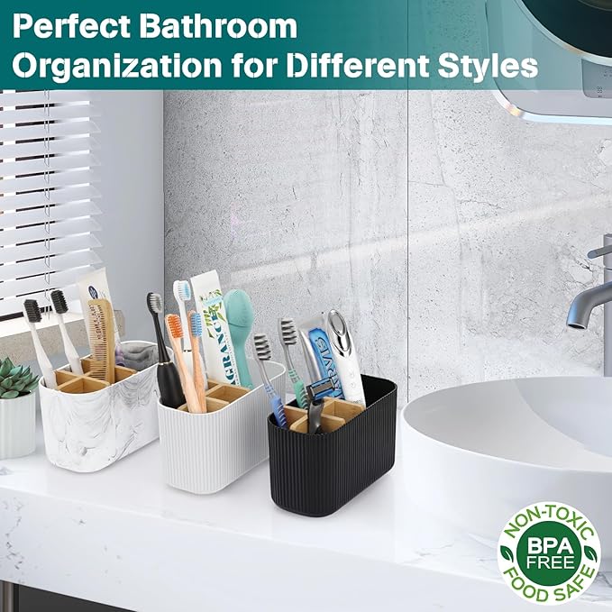 White Toothbrush Holder