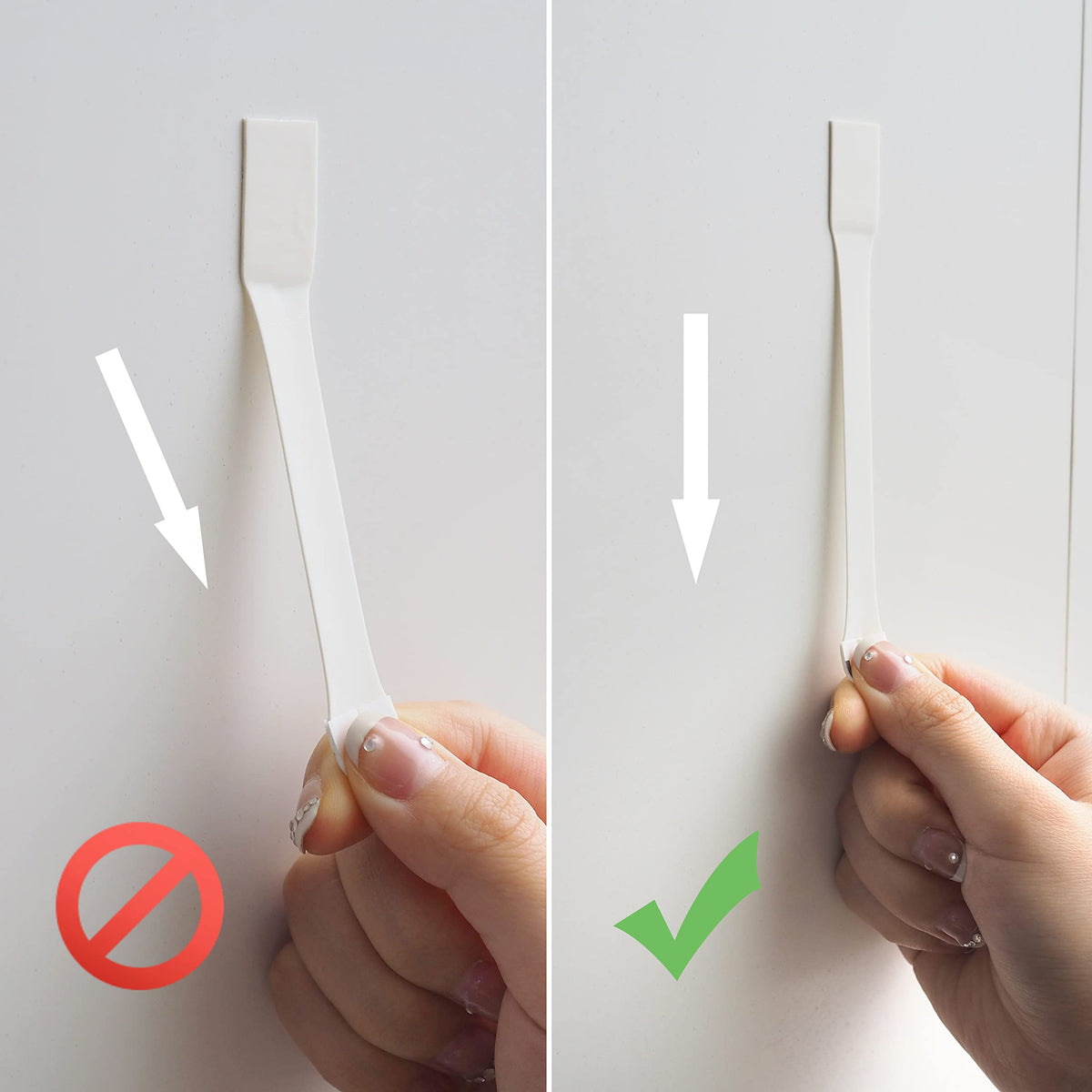MOVELYST 32 Small Hooks+40 Removable Strips, White Wire Hanger Hooks, Heavy Duty with Adhesive Strips, Damage-Free Utility Hooks, No Tools Wall Hook for Hanging, Value Pack