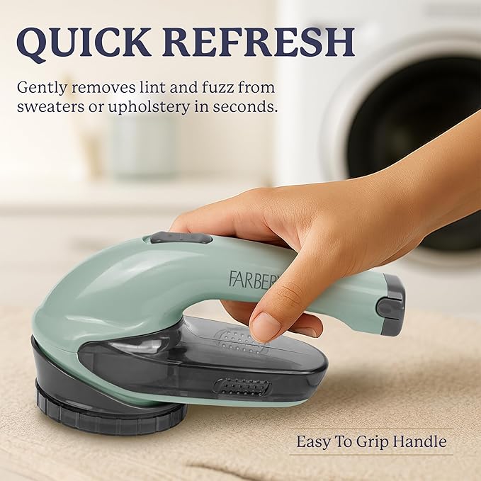 Farberware Fabric Shaver & Lint Remover Set–Battery Operated Sweater Shaver