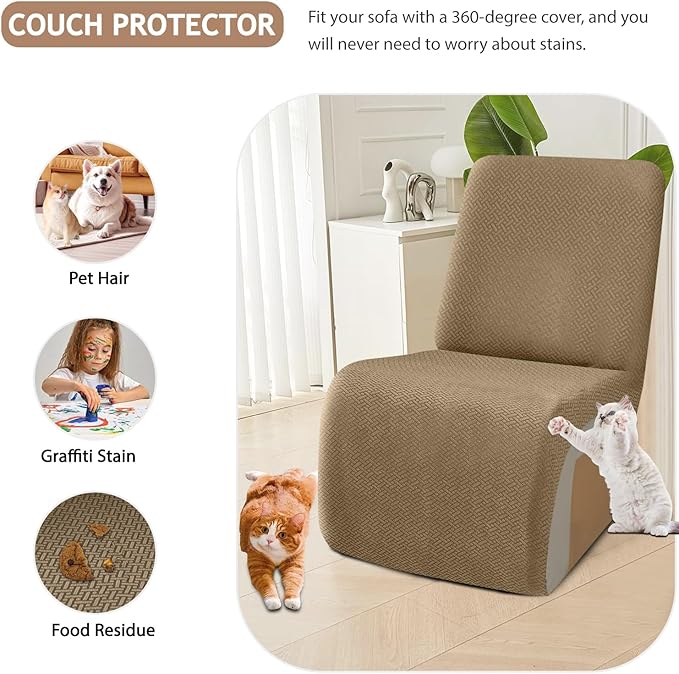 ALIECOM 100% Waterproof Recliner Sectional Couch Covers L Shape Stretch Corner