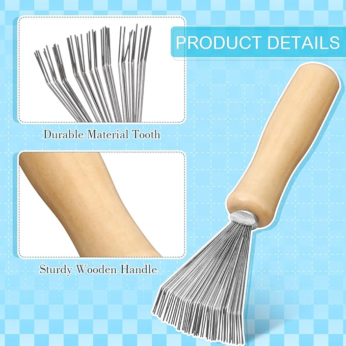 Boao 2 Pieces Hair Brush Cleaning Tool Comb Cleaner Brush Mini Comb Cleaning
