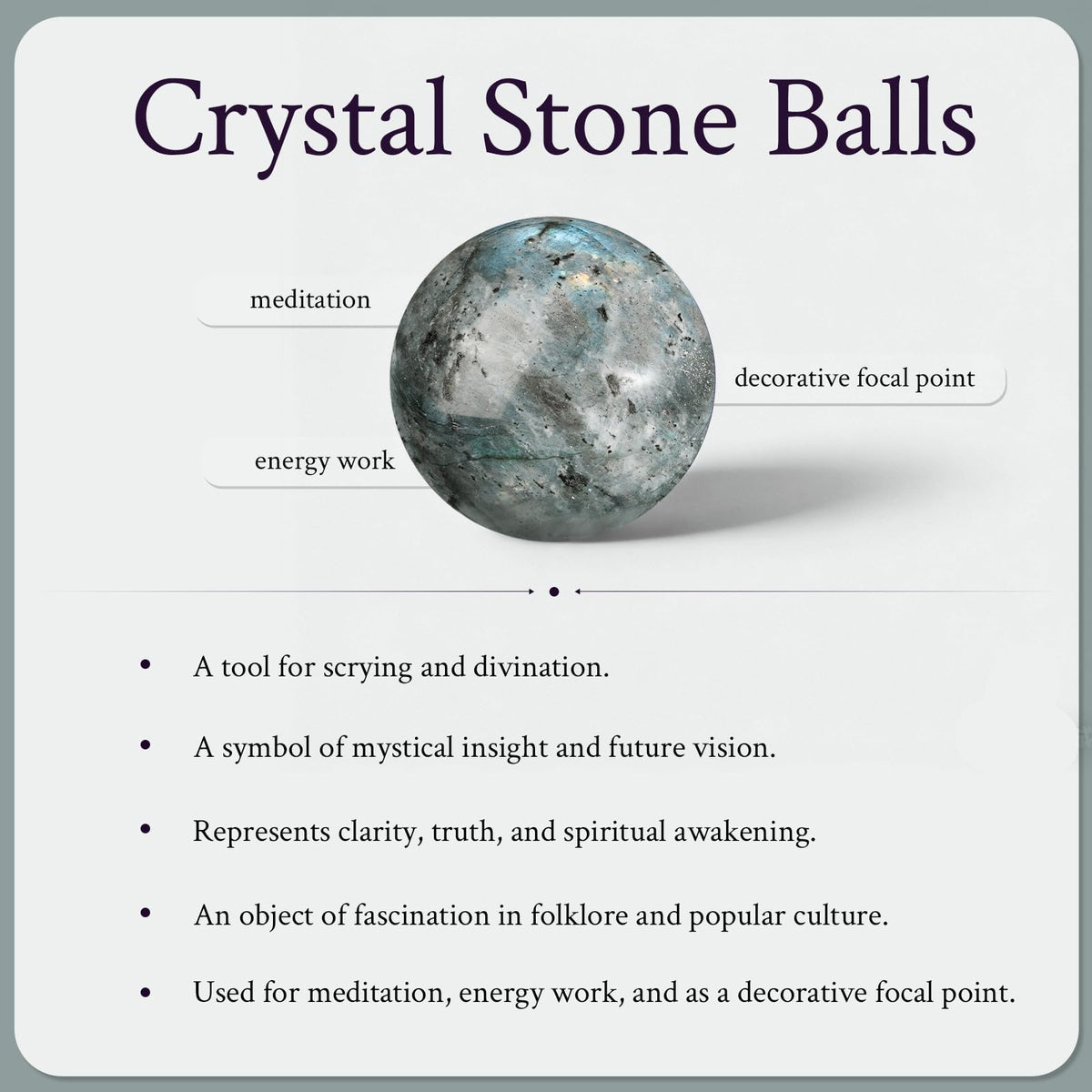 moonsix Natural Blue Celestite Crystal Ball with Acrylic Stand Decoractive Stone Sphere Sulpture for Divination Fengshui Decor, 61-70 mm