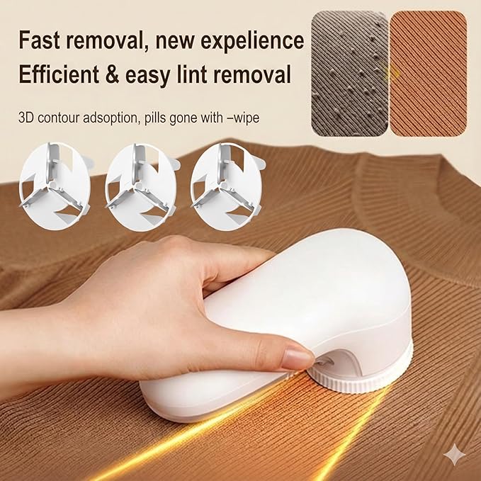 Only Compatible with Beautural Fabric Shaver Replacement Blades, 3-Leaf Blades