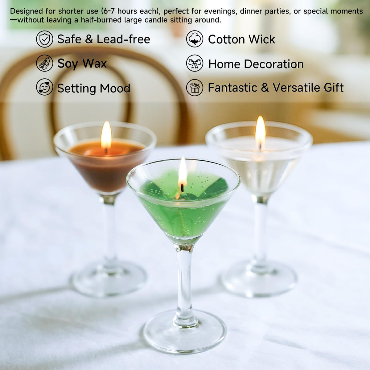 KOIMYSA 3-Pack Mini Espresso Martini Scented Candle Set, Unique Aromatherapy Candles Gifts for Women Men Wife Friends Coffee Lover, Bar Cart Home Décor