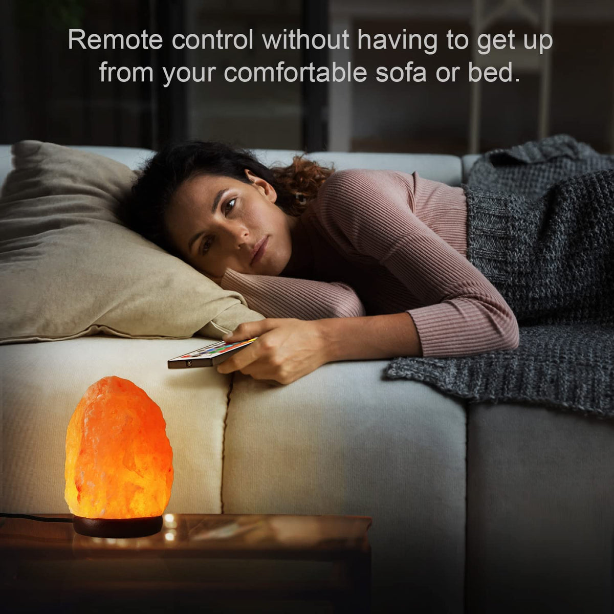 pursalt USB Himalayan Salt Lamp Night Light with Remote Control Bundled Salt Lamp Night Light 2 Pack Set
