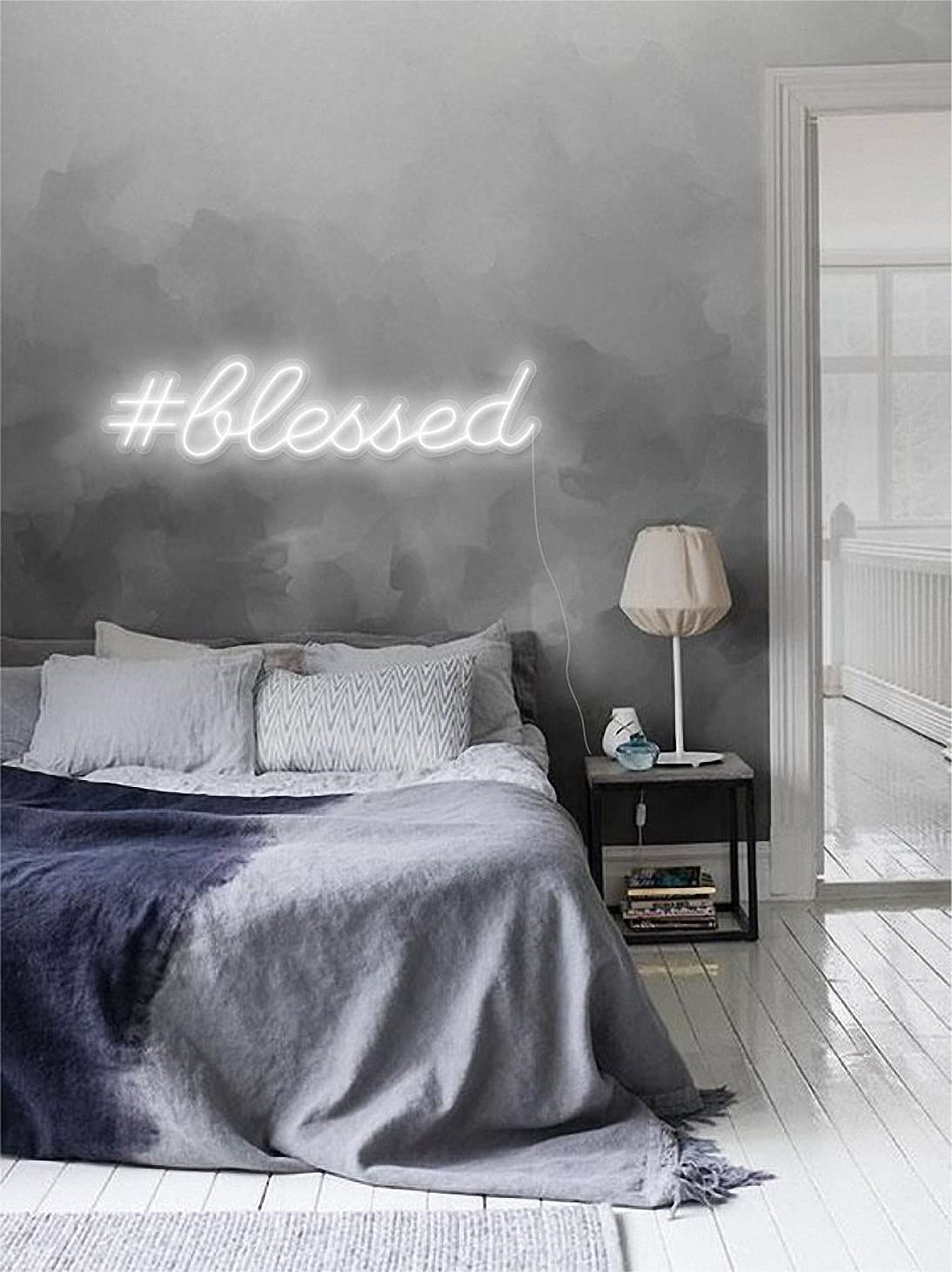 Ulalaza LED Neon Sign Night Light for Wall Party Décor Bedroom Room Bar Wedding Home Birthday Art Decoration Christmas with USB Chain Light modulator 5v (lets party blue)