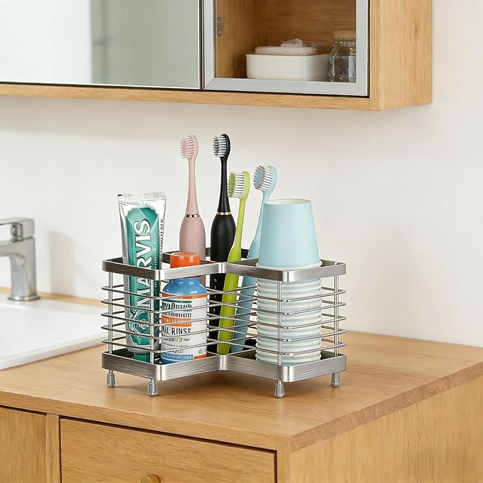 MYITYARD Toothbrush Holders for Bathrooms, Stainless Steel Electric Toothbrush