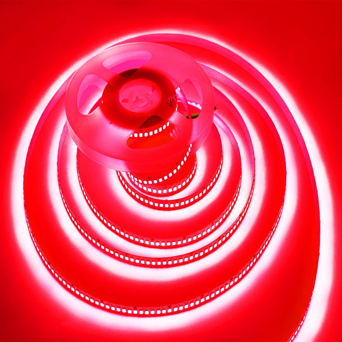HAASHADA LED Strip Lights, DC12V 5m/16.4ft Dimmable 2835 LED Lights Strip, Super Bright 1200 LEDs 24000LM LED Ribbon Strip Lights Non-Waterproof, 2 Times Brightness Than SMD 5050 (Red)