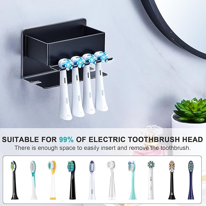 Toothbrush Head Holders, Electric Tooth Brush Head Holder, Adhesive Toothpaste