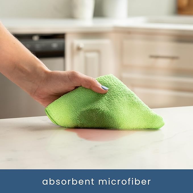 S&T INC. 25 Pack Microfiber Cleaning Cloth, Bulk Towels