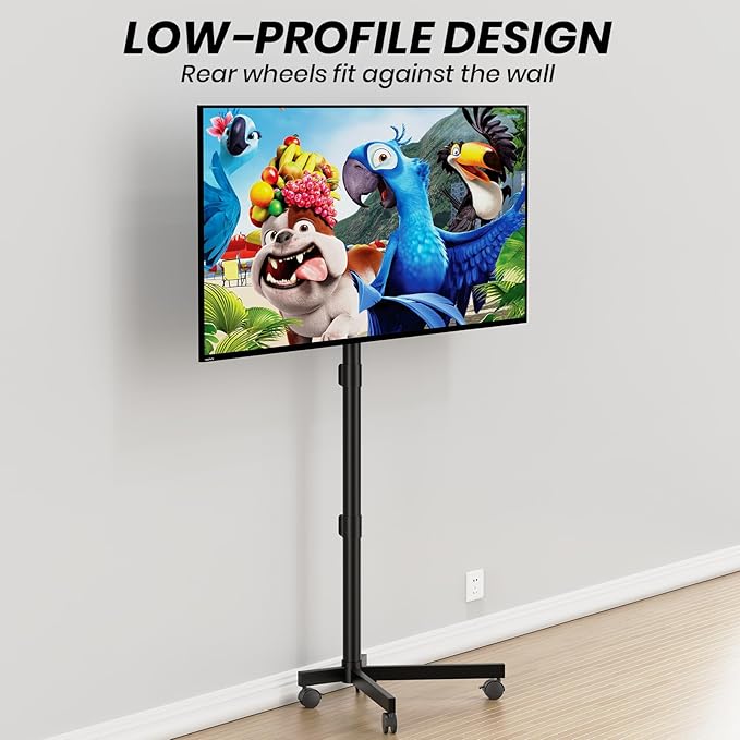 Mobile TV Cart Rolling TV Stand