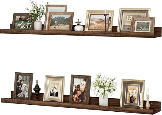 Floating Shelves for Wall, 36 inch Wood Floating Shelves Set of 2, Picture