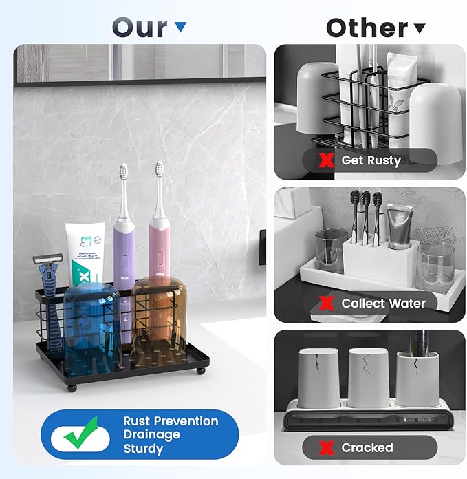 Luxspire Toothbrush Holders for Bathroom, Toothbrush Holder