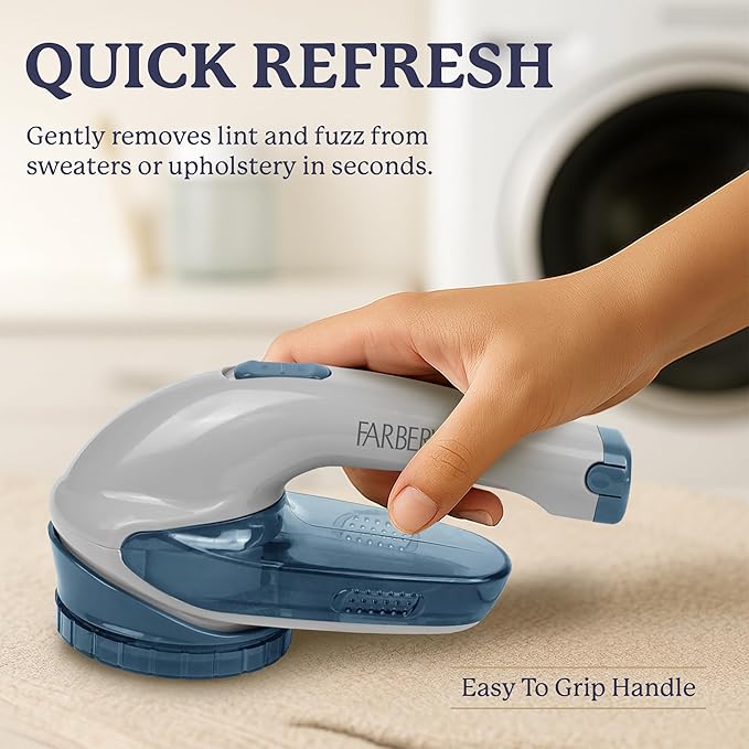 Farberware Fabric Shaver & Lint Remover Set–Battery Operated Sweater Shaver