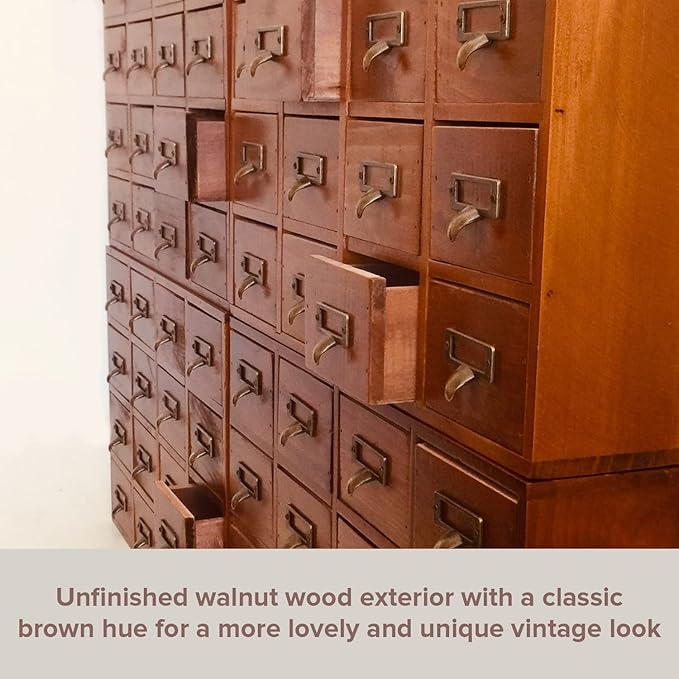 Huge Modular Stackable Against Wall 64-Drawer Apothecary Curio Cabinet Vintage
