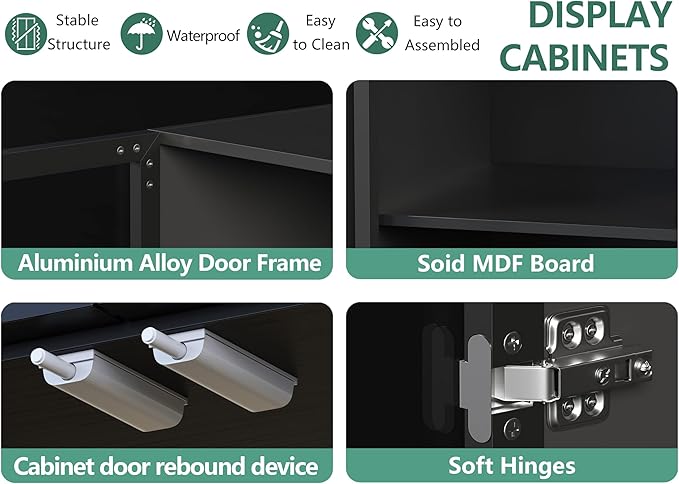 Wildhome Wooden Display Storage Cabinet