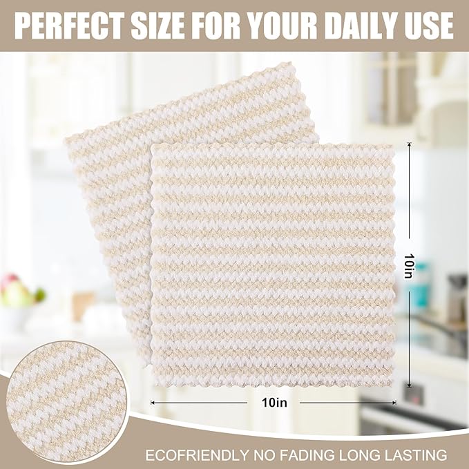 Homaxy 12 Pack Kitchen Dish Cloths, Ultra Soft and Absorbent Dish Towels