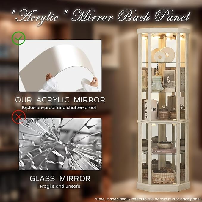 Anwick Corner Display Curio Cabinets