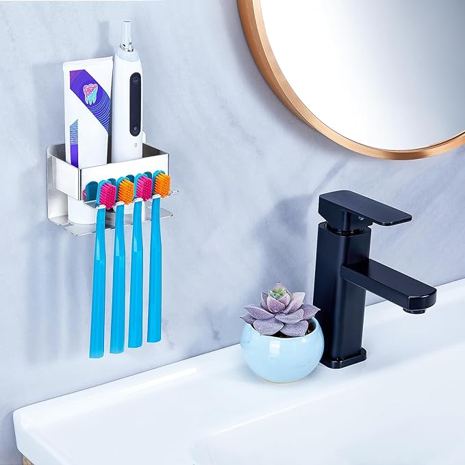 Toothbrush Head Holders, Electric Tooth Brush Head Holder, Adhesive Toothpaste