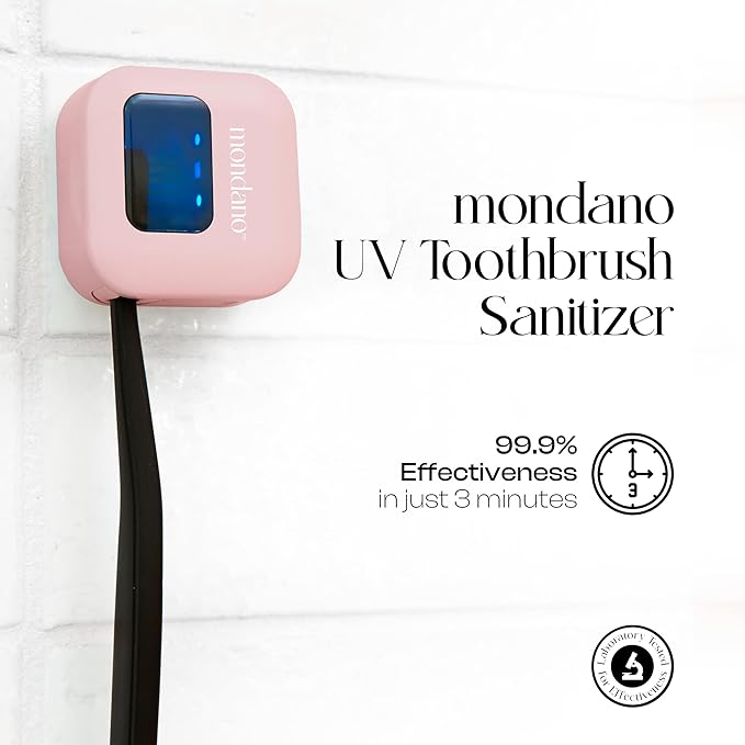 Mondano UV-C Toothbrush Sanitizer and Holder, Toothbrush Case