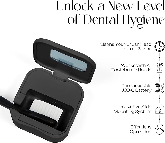 Mondano UV-C Toothbrush Sanitizer and Holder, Toothbrush Case