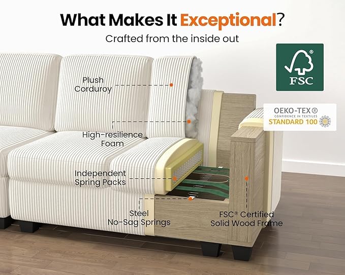 CHIC HOUSE Modular Sectional Sofa
