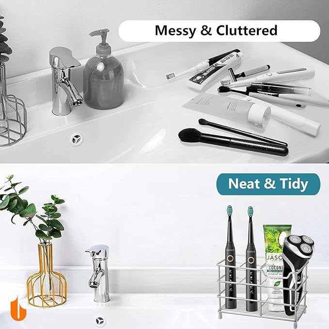 Urbanstrive 304 Stainless Steel Bathroom Toothbrush Holder Toothpaste Holder