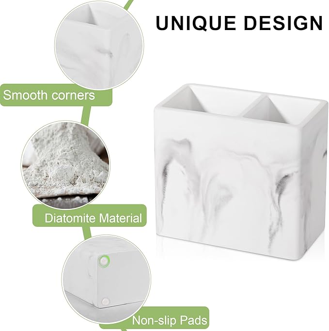 Diatomite Toothbrush Holder 2 Slots Tooth Brush Holder