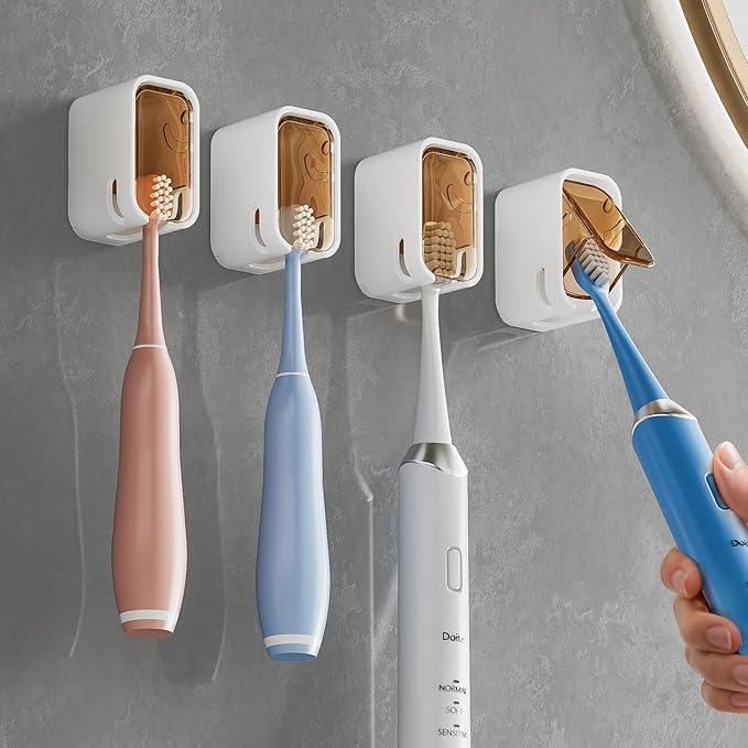 Toothbrush Holders for Bathroom【Innovation Single Slot Design】 2PCS Toothbrush